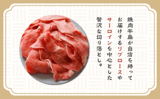 【定期便3ヶ月】淡路牛 贅沢切り落とし 1kg (250g×4PC)