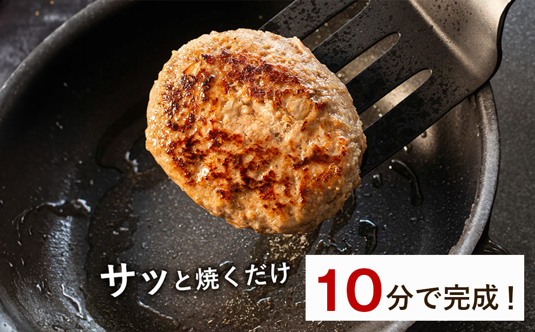 【定期便12ヶ月】淡路島たまねぎプレミアムハンバーグ　10個×12ヶ月　旨味調味料・着色料無添加　　[定期便 ハンバーグ 牛肉100％ ハンバーグ ハンバーグ ハンバーグ]