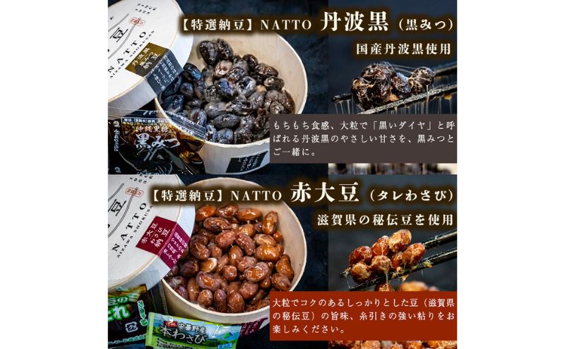 納豆 NATTO 高級国産納豆8種食べ比べセット 9個入り なっとう 食べ比べ 国産 セット 腸活 健康 食物繊維 腸内環境 わさび 黒みつ 黒大豆 鞍掛豆 もち麦 枝豆 ピスタチオ 福崎町 兵庫県