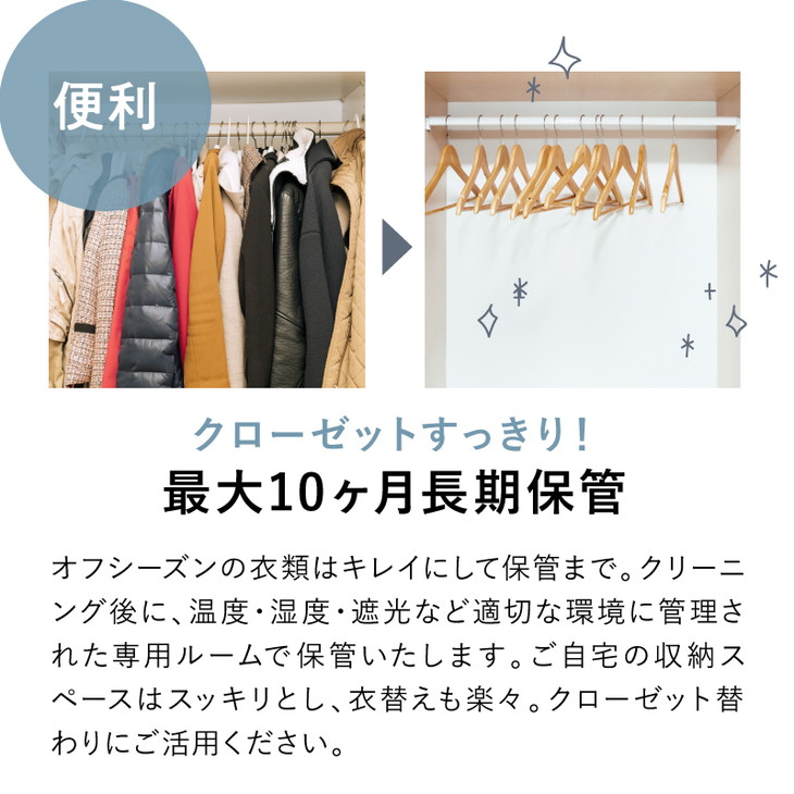 CD-10.【楽チンなクリーニング】オールロイヤル仕上げ《保管付》クリーニング５点コース