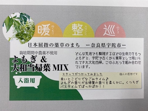 よもぎ & 大和当帰 入浴剤 50包(1袋 5包入×10個) ウェルネスフーズ UDA ふるさと納税 無添加 有機栽培 おすすめ リラックス ストレス解消 ボディケア 肌荒れ 改善 疲労回復 送料無料 奈良 宇陀