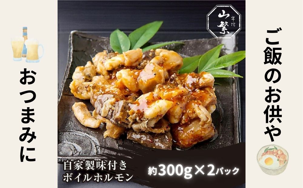 特産 認定肉 宇陀牛 国産 黒毛和牛 自家製 味付 ボイル ホルモン 約300g×2 / 宇陀 山繁 ふるさと納税 牛肉 焼肉 人気 BBQ ランキング おすすめ グルメ 肉 返礼品 商品 送料無料