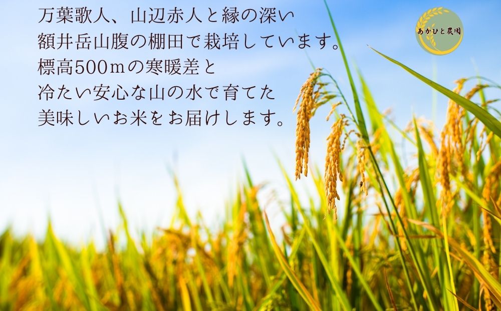 定期便3ヶ月 10月頭〜発送 にじのきらめき あかひと米 5kg／ あかひと農園 米 白米 精米 令和6年産 R6 2024年産 奈良県 宇陀市 ふるさと納税 送料無料 白米 新米