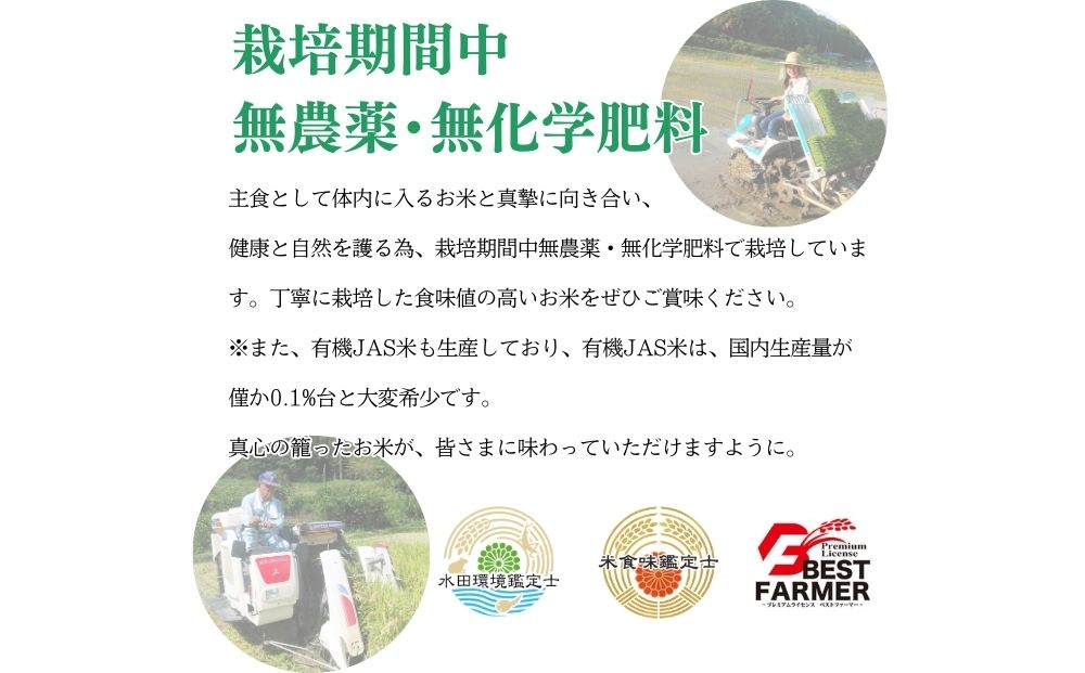 令和6年宇陀市産 栽培期間中無農薬・無化学肥料米 白米10kg / ふるさと納税 米 こめ お米 お取り寄せ 美味しい ブランド オススメ 産地 大和高原 精米済 送料無料 奈良 宇陀 令和6年 新米 白米 コシヒカリ 米工房はやし