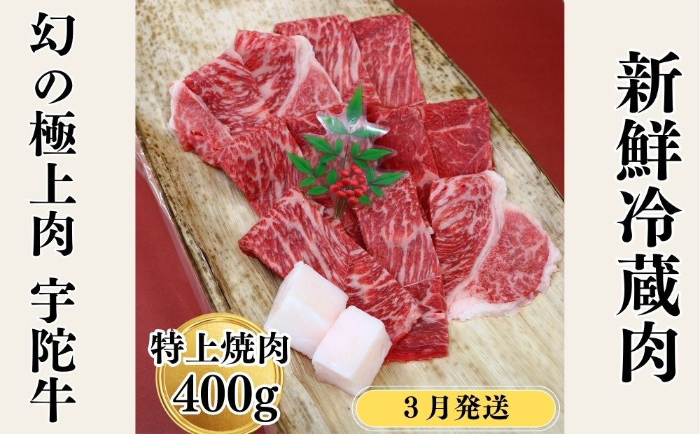 ＜3月発送＞特産 認定肉 宇陀牛 国産 黒毛和牛 特上 焼肉 約400g チルド / 宇陀 山繁 ふるさと納税 牛肉 レア 人気 バーベキュー キャンプ 寄付 ランキング おすすめ グルメ 肉 返礼品 送料無料