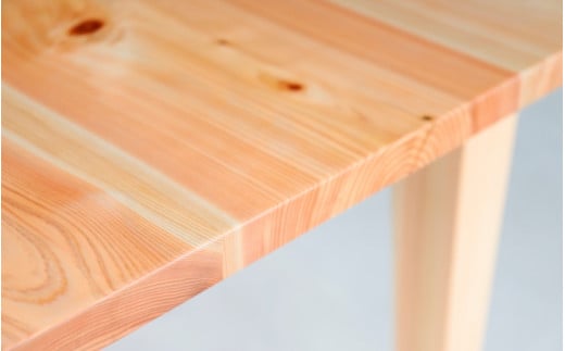 ひのきの一枚板風テーブル(幅1600mm)　 杢美-Mokuharu- おしゃれ 木製 木 ひのき ダイニング 手作り【mkh014】
