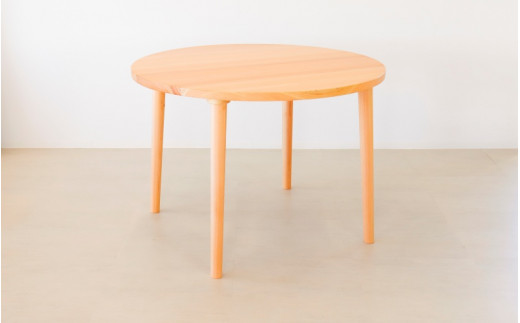 ひのきの丸テーブル　 杢美-Mokuharu- おしゃれ 木製 木 ひのき ダイニング【mkh016】