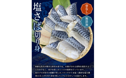 【全12回定期便】骨無し 無添加 塩さば 切身 約1.25kg（250g×5パック 20枚）/ さば 塩さば 冷凍 おかず 魚 お魚 魚介 海鮮 安心 人気 大容量 小分け ごはんのお供 ふっくら やわらか 美味しい 焼き魚 骨なし 定期便【tkb323A】