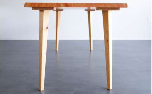 ひのきの一枚板風テーブル(幅1200mm)　 杢美-Mokuharu- おしゃれ 木製 木 ひのき ダイニング 手作り【mkh013】