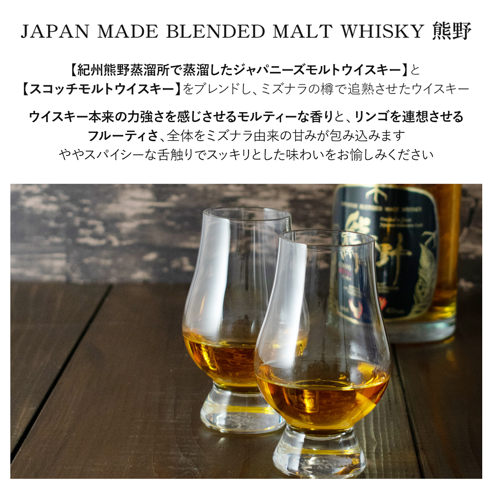 JAPANESE CRAFT GIN 熊野 クラフトジンとJAPAN MADE BLENDED MALT WHISKY 熊野 計2本セット【prm021】