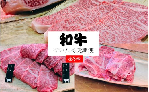 【全3回】尾呂志屋精肉店の和牛ぜいたく定期便  /  和牛 赤身 焼き肉 焼肉 牛肉 牛 精肉 【tkb401】