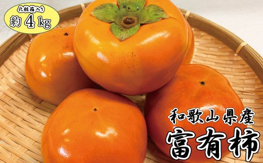 和歌山秋の味覚　富有柿　約4kg　化粧箱入　※2024年11月上旬頃〜2024年11月下旬頃に発送（お届け日指定不可） / 果物 フルーツ 柿 旬 人気 先行予約【uot703】