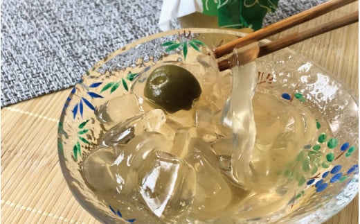 梅葛紀里 6個入 夏季限定！梅もそのまま食べれます / 夏の風物詩 葛切り くずきり 和菓子【fks114】