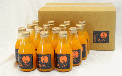 【無添加】田村みかんの新鮮100％ジュース「至極の一滴」180ml×15本入り【tec935】