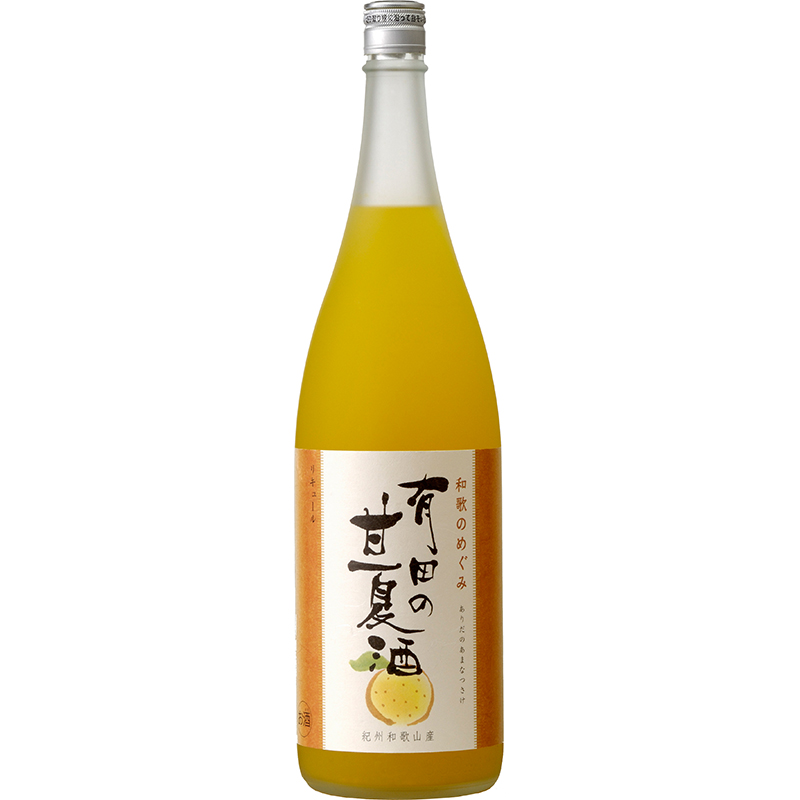 V6209_(A012)和歌のめぐみ【有田の甘夏酒】あまなつ 一升瓶 リキュール 1800ml　世界一統
