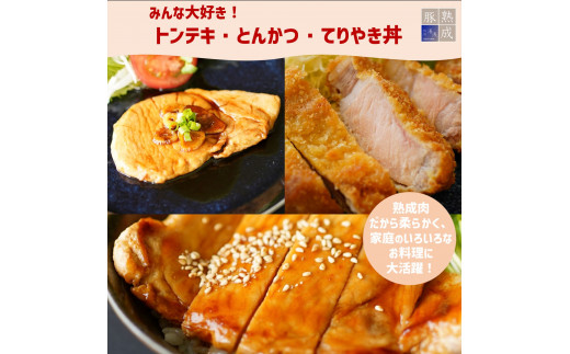 BS6118_湯浅熟成肉 国産豚ロースセット（スライス1.2kg＆ブロック肉1kg）合計2.2kg