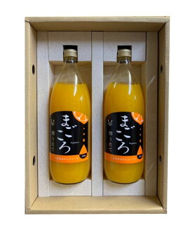 ZE6368n_有田みかんジュース100％1000ml 2本セット化粧箱入り【まごころ】