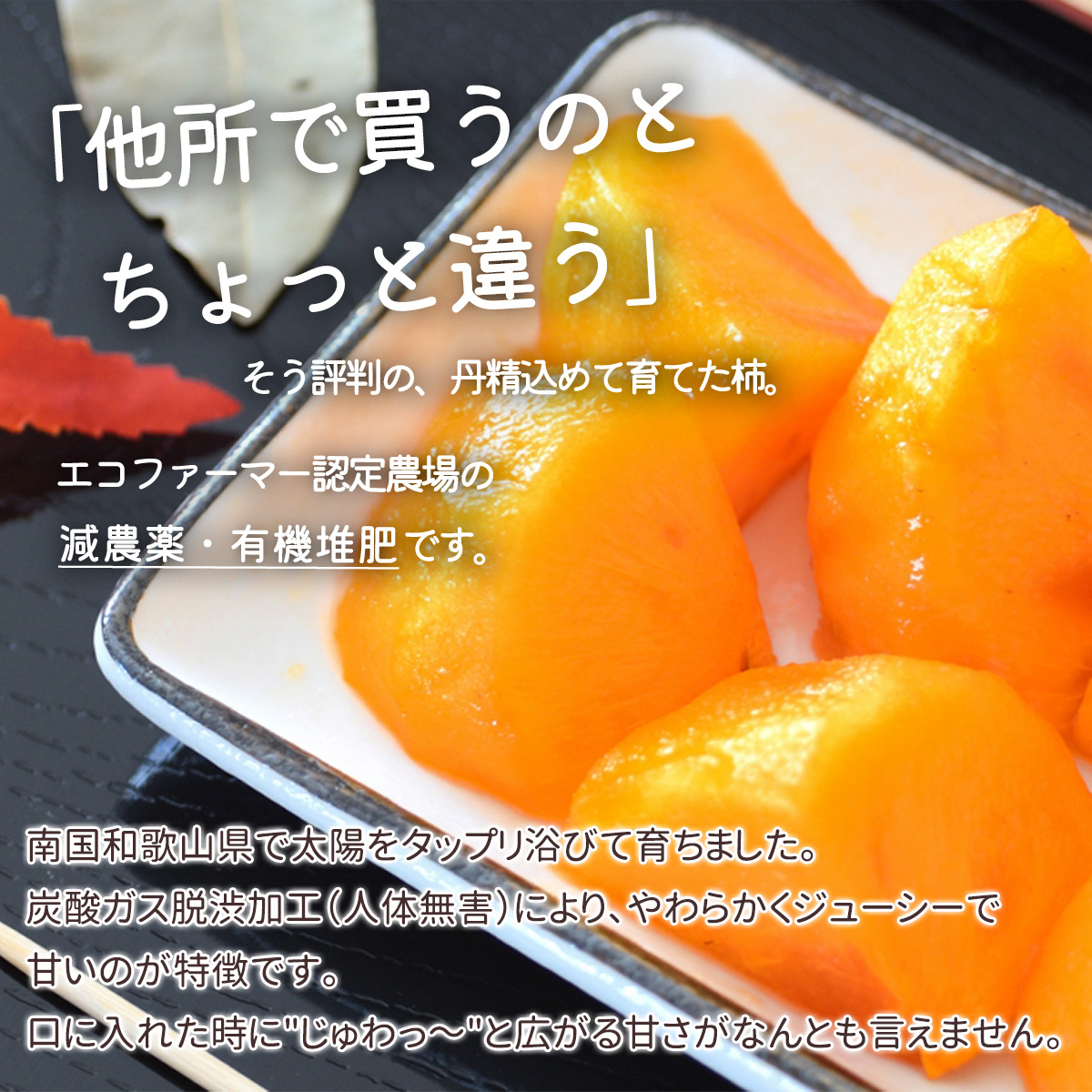 EB6014_【和歌山県産】採れたて 種なし柿 3Lサイズ 28個詰 7.5kg箱