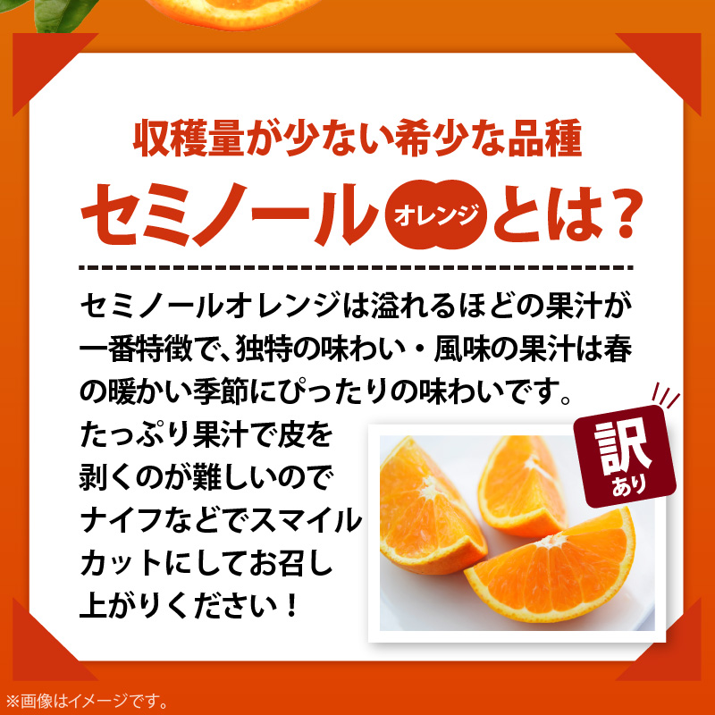 AB7105n_（先行予約）有田育ちの爽快 セミノール オレンジ 【訳あり 家庭用】7.5kg