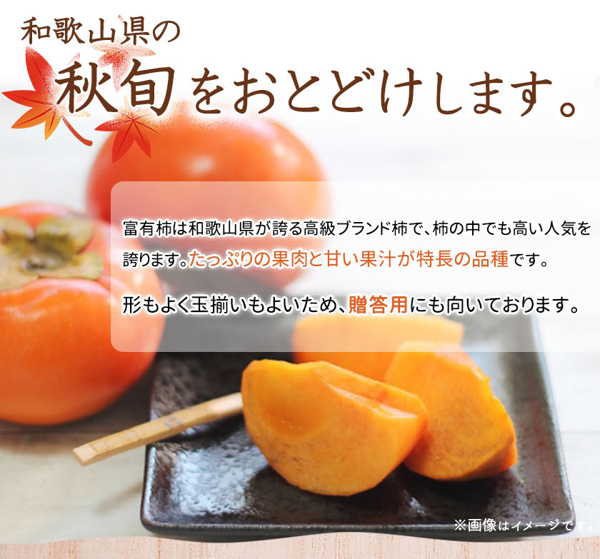 G7111_【2024年 先行予約】和歌山秋の味覚 富有柿 約4kg 化粧箱入