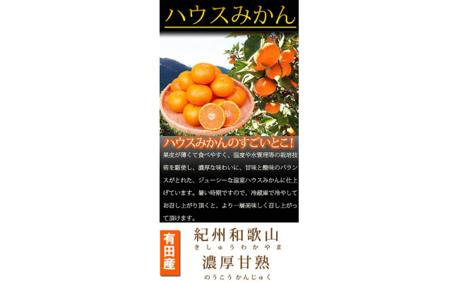 紀州和歌山有田産ハウスみかん 2.5kg 化粧箱入 ふるさと納税 ミカン ※2025年6月下旬頃～2025年7月中旬頃に順次発送予定