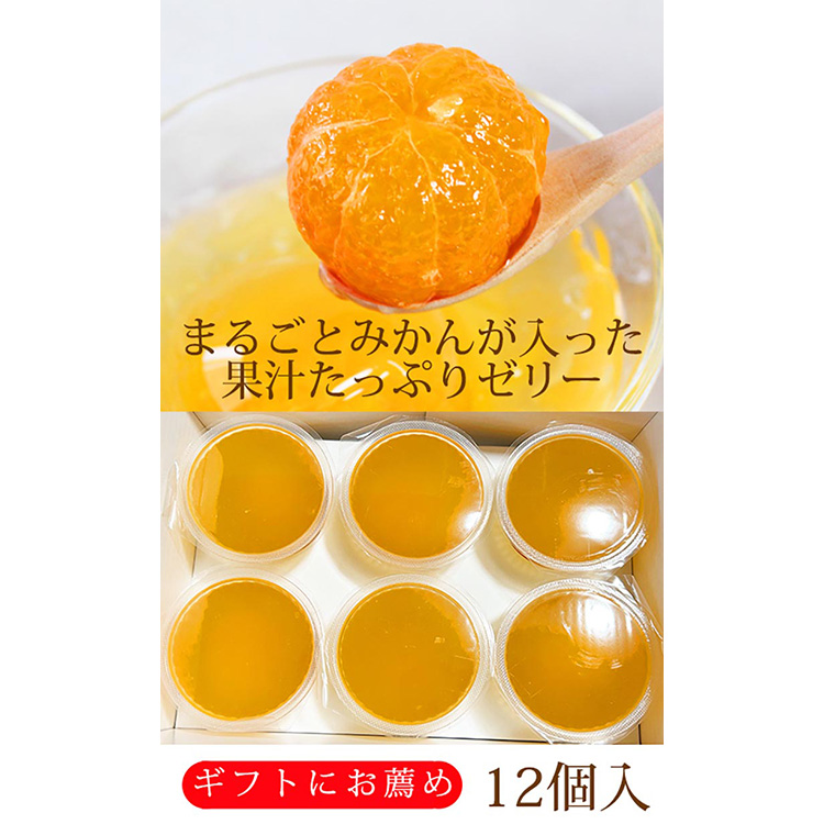 紀州和歌山まるごとみかんゼリー 145g×12個（6個入×2箱） ※着日指定不可 ※2024年10月上旬頃以降に順次発送予定