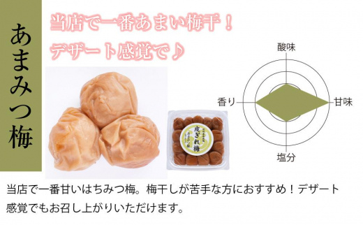 はちみつ梅干　紀州南高梅 産地直送　訳あり皮切れ500g　あまみつ