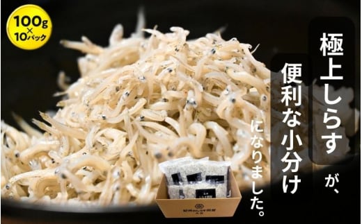 冷凍釜揚げしらす1kg（100g×10パック） / シラス 厳選 小分け 冷蔵便 大容量 お米のおとも【dig003】