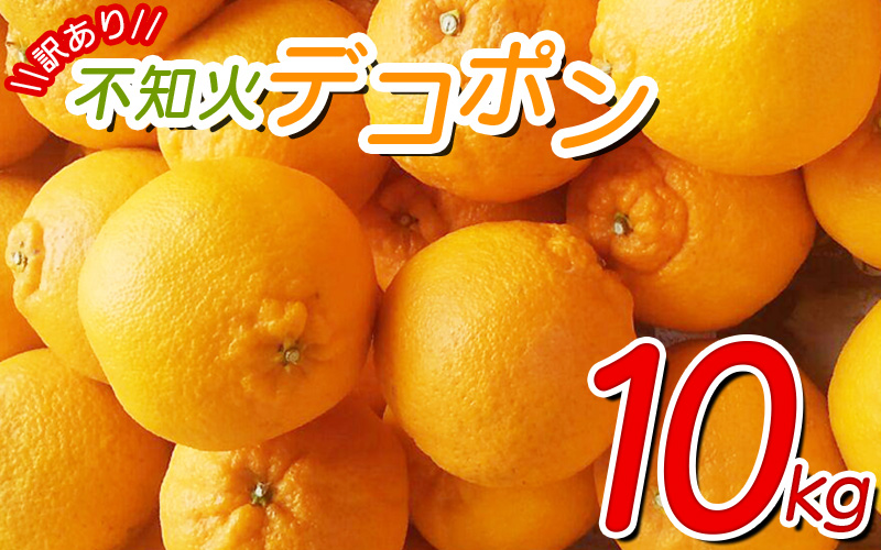 【訳あり】ちょこっと訳あり 不知火デコポン 約10kg【ご家庭用】サイズ混合 ※2025年2月中旬より順次発送予定（お届け日指定不可）/ 不知火 デコポン 柑橘 みかん 果物 くだもの フルーツ 有田みかん ミカン和歌山【nuk121B】