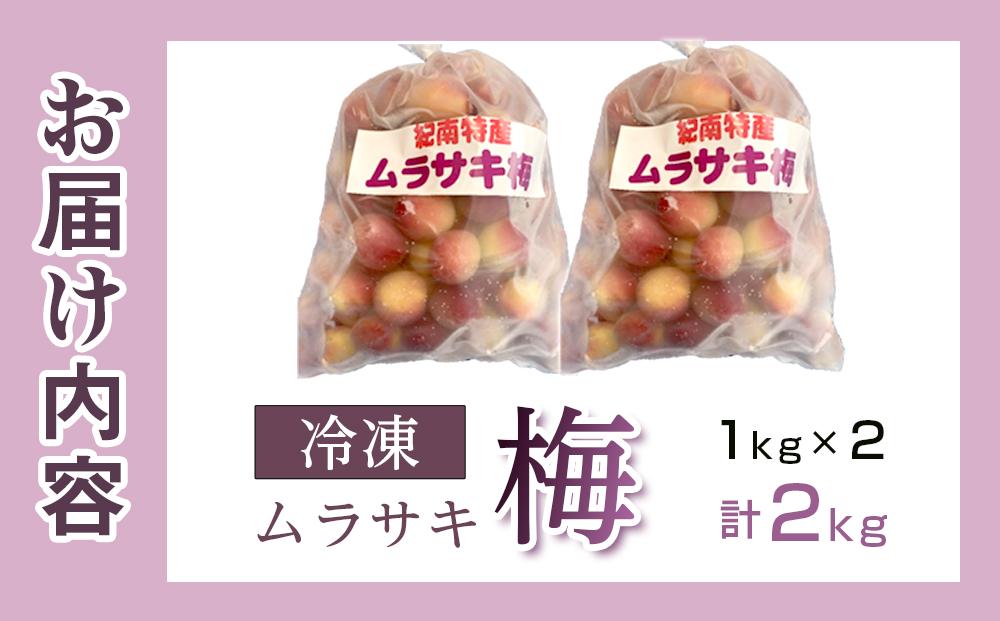 冷凍ムラサキ梅 小粒 ２kg 【ロゼワイン色の梅ジュースが作れます】 梅酒 食品