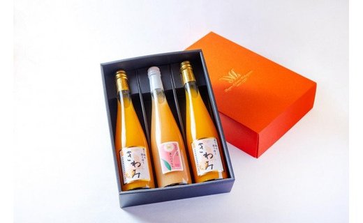 きわみみかんジュース2本/あら川の桃60%果汁入りドリンク1本 500ml×3本入りアソートセット