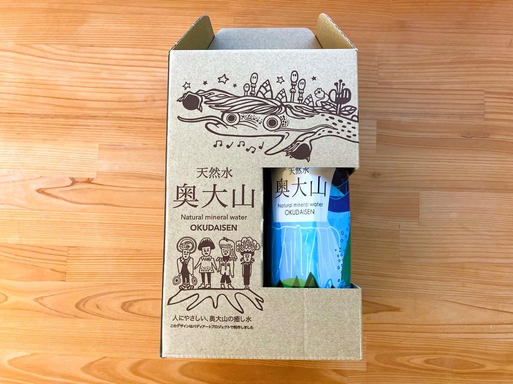 天然水奥大山 限定ラベルパッケージBOX 500ml×4本セット（鳥取県江府町×バディアートプロジェクト）1076