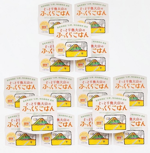 奥大山のふっくらごはん15個（レトルトパックご飯）特別栽培米コシヒカリ JA 農協 0676