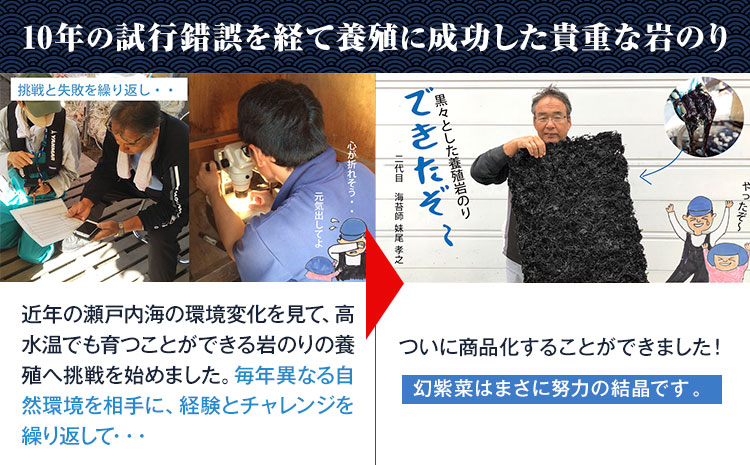 S-15 養殖岩海苔種 幻紫菜 2袋セット 株式会社せのお水産《45日以内に出荷予定(土日祝除く)》岡山県 笠岡市 海苔 焼きばらのり のり パック入り