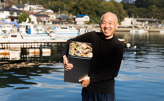 牡蠣 2024年先行予約 モリ旬 牡蠣 半斗缶 殻付き 約5～6kg  岡山県 瀬戸内市 虫明産