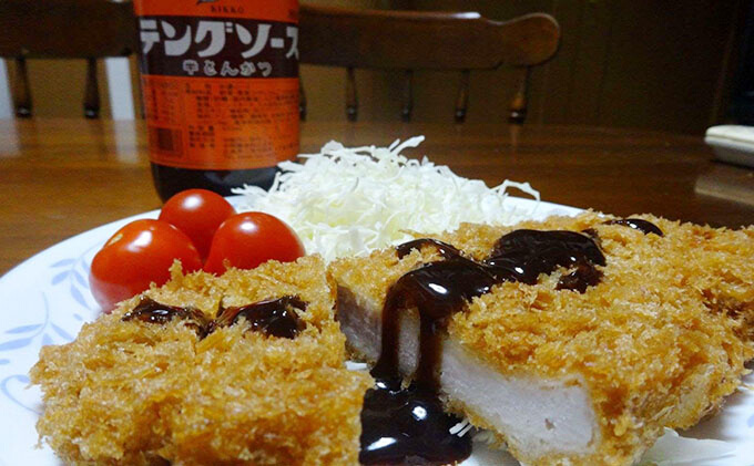 テングソース半とん900ｍl×6本 中間醸造 とんかつ ヒレカツ 串揚げ 焼きそば ハンバーグ 野菜炒め 調味料 天狗 お好みソース 001007