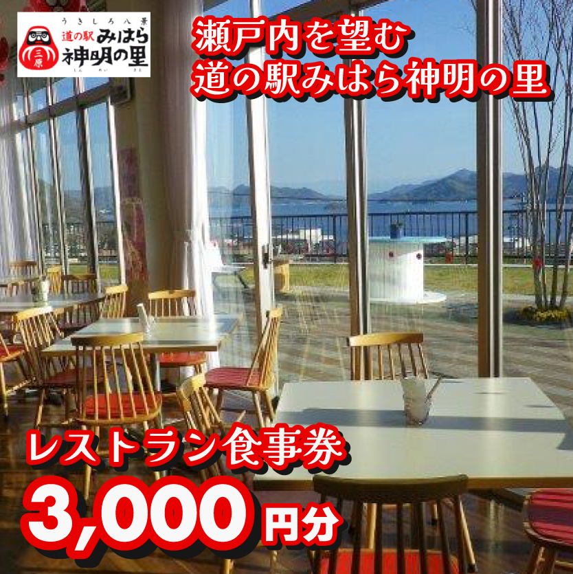 道の駅 みはら神明の里 お食事券3,000円分　030005