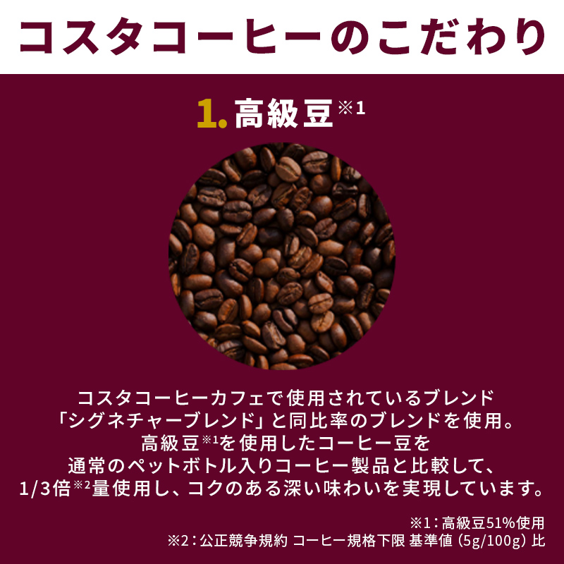 コーヒー コスタコーヒー プレミアムラテ 265ml 24本 ×2セット ペットボトル 飲料 セット コーヒー飲料 ラテ カフェラテ