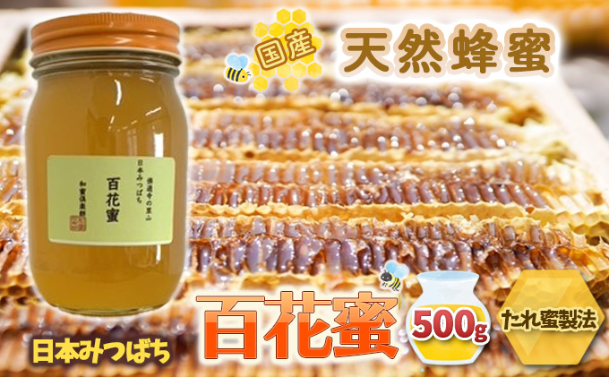 国産 天然蜂蜜 】 はちみつ 日本みつばち 百花蜜 500g たれ蜜製法 純粋