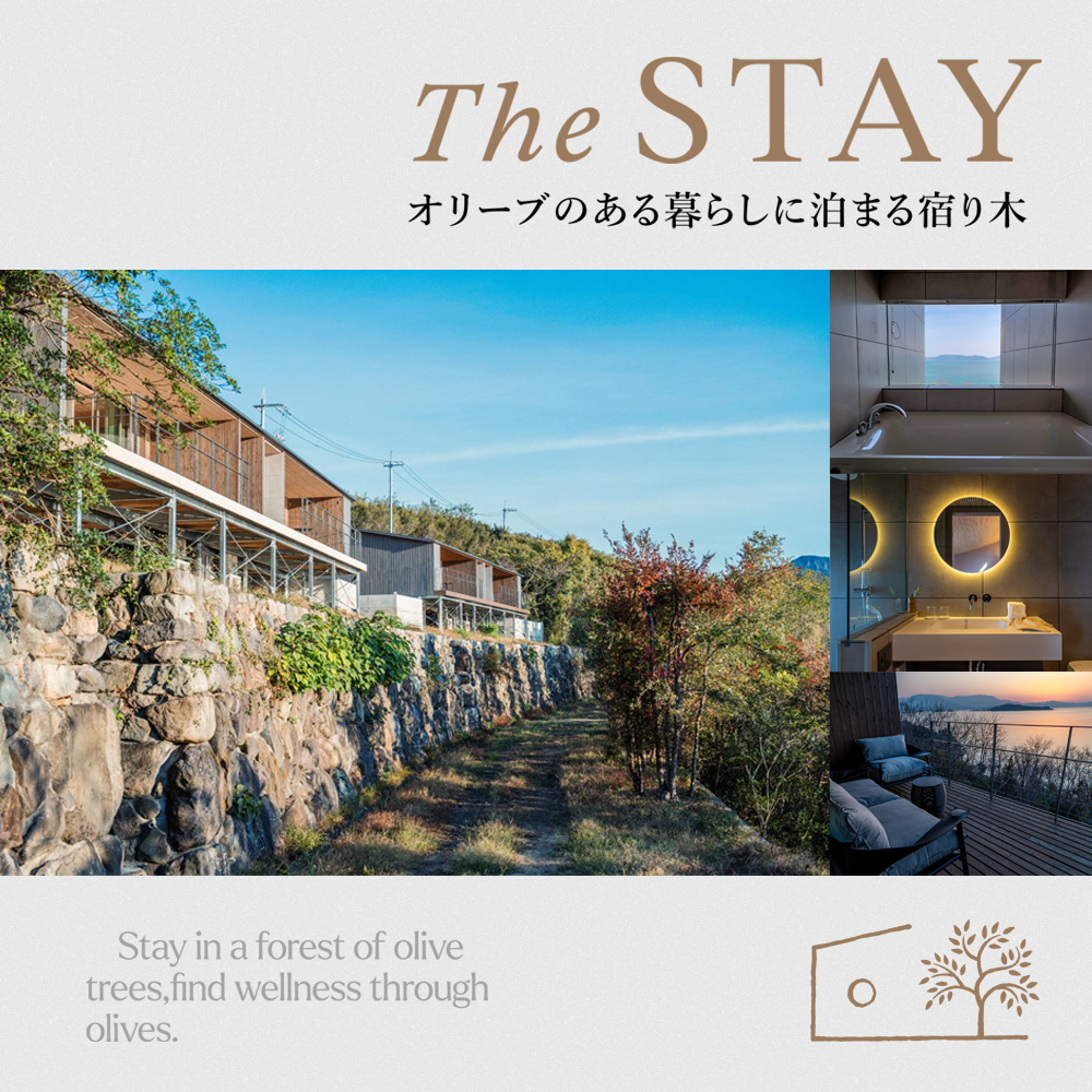 千年オリーブテラス for your wellness 「The STAY」ペア宿泊券 オリーブテラス オリーブ 宿泊 チケット 泊まる ペア 睡眠浴 小豆島