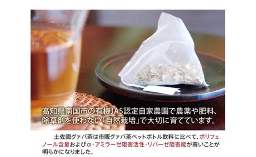 国産有機栽培グァバ葉100％使用 土佐國グァバ茶2g×30包入り 3個セット