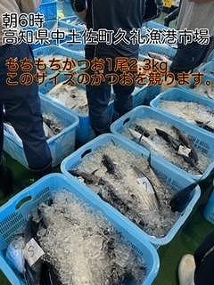 高知沖中土佐久礼かつお冷凍タタキ3節（手焼きわら焼き）