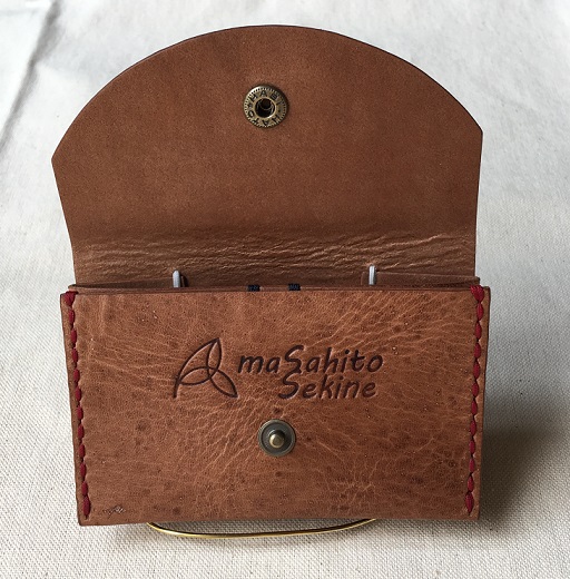 鹿革のミニ財布（選べる刺繍糸カラー/シンプル＆コンパクト）革小物 レザー コインケース【R00658】