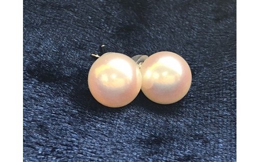 あこや本真珠のピアス（8mm珠・スタッドタイプ・ホワイトピンクカラー