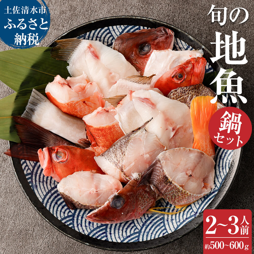 旬の地魚おまかせ３種 鍋セット500g～600g（2人～3人前）お楽しみ 海鮮鍋 切り身 カット魚 豪華 海の幸 魚介 シーフード 鍋 セット おまかせ 美味しい 土佐清水市 高知【R00281】