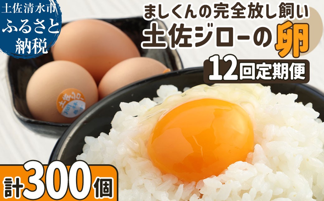 【ふるさと納税】土佐ジローの卵 定期便（25個入り×12回）もみ殻梱包 ブランド卵 タマゴ たまご 卵 毎月 定期コース 土佐ジロー 卵焼き 卵かけごはん 卵料理 送料無料 お取り寄せ【J00137】