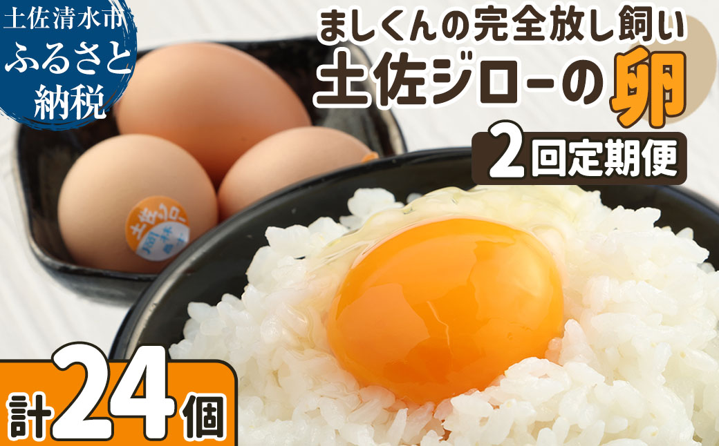 【ふるさと納税】土佐ジローの卵 定期便（12個入り×2回）もみ殻梱包 ブランド卵 タマゴ たまご 卵 毎月 定期コース 土佐ジロー 卵焼き 卵かけごはん 卵料理 送料無料 お取り寄せ【J00141】