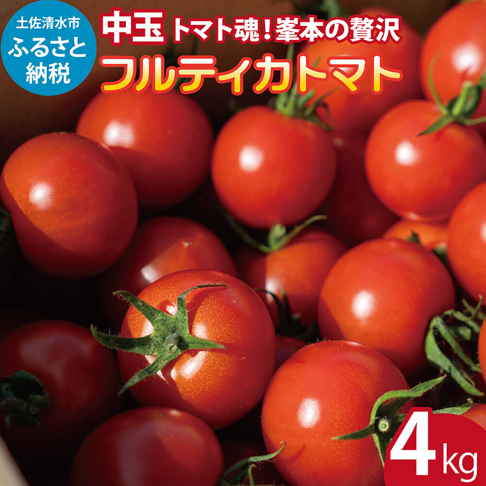 【先行予約】トマト魂！峯本の贅沢フルティカトマト（中玉サイズ）4kg 4キロ  ミディトマト フルーツトマト トマト ふるさと納税 フルティカ とまと サラダ 野菜 美味しい 甘い【R01033】