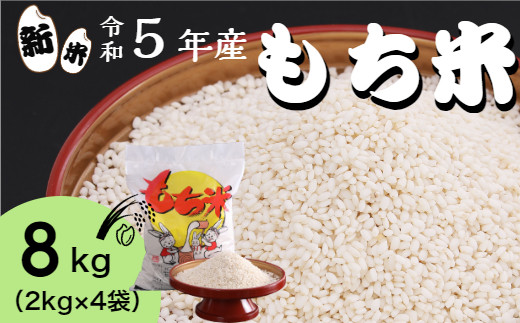 ≪先行受付中≫【四国一小さなまちのもち米】 令和5年産　もち米　8kg （2kg×4袋）