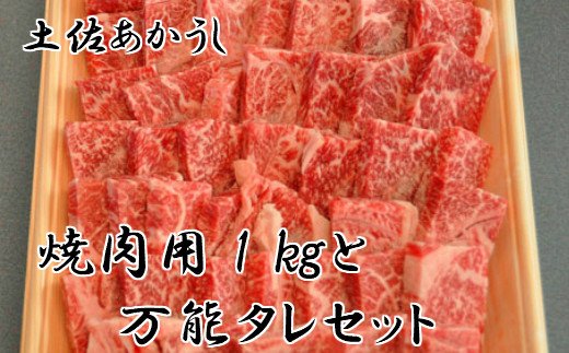 「土佐あかうし」焼肉用1kgと特製万能タレのセット